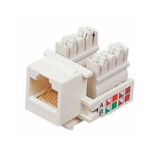 Conector Femea Keystone RJ45 Cat5 Branco PLUSCABLE