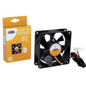 Microventilador Cooler Fan 80 x 80 x 25 (Conector Placa e Fonte) com Parafuso dx-8c DEX