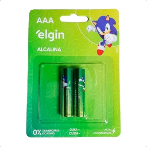 Pilha Alcalina AAA LR03 Blister com 2 unidades ELGIN
