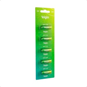 Pilha Bateria Alcalina 12V A23 Blister com 5 unidades ELGIN