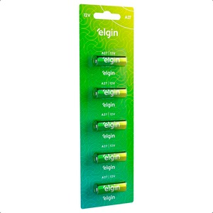 Pilha Bateria Alcalina 12V A27 Blister com 5 unidades ELGIN