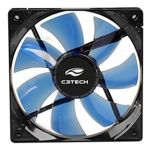 Microventilador Cooler Fan 120 x 120 x 25 (Conector Placa e Fonte) F7-L100BL c/ Led Azul C3TECH