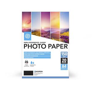 Papel Fotografico A4 150g - 20 Folhas - PGL-150-20 HOOPSON