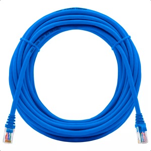 Cabo Rede Patch Cord CAT5e 10 Metros Azul DEX