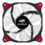 Microventilador Cooler Fan 120 x 120 x 25 (Conector Placa e Fonte) F7-L130RD c/ 30 Leds Vermelho C3TECH