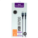 Cabo USB Lightning (Iphone) 2.4A Preto 2 Metros Maketech