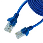 Cabo Rede Patch Cord CAT5e 10 Metros Azul DEX