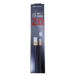 Cabo Usb para Iphone com Malha 2 Metros 2A Dourado CB-210GD C3TECH