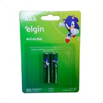Pilha Alcalina AAA LR03 Blister com 2 unidades ELGIN