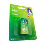 Pilha Bateria Alcalina 9V 6LR61 Blister com 1 unidade ELGIN