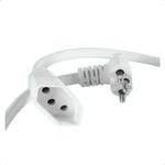 CORDÃO PROLONGADOR 90 PP PLANO 20A 3X2,50 mm2 - 2P+T - COR:BRANCA MEGATRON